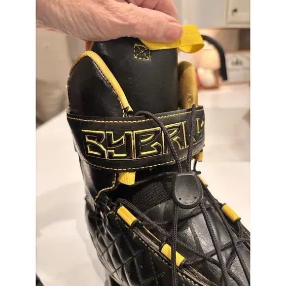 Vintage Byerly Wakeboard Bindings Boots Black Yellow BOA Dial Men’s Adult Pair